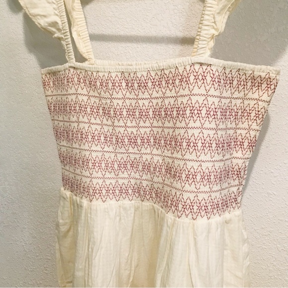 Madewell LUCIE Smocked Tiered MIDI Dress Sz L - Picture 8 of 15